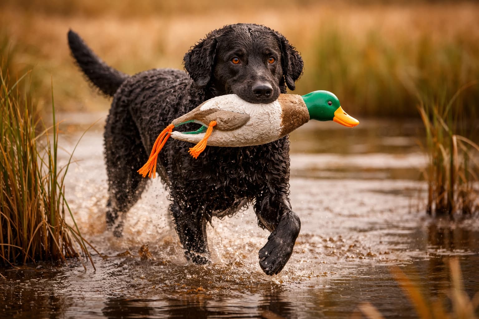 Curly-Coated Retriever dog