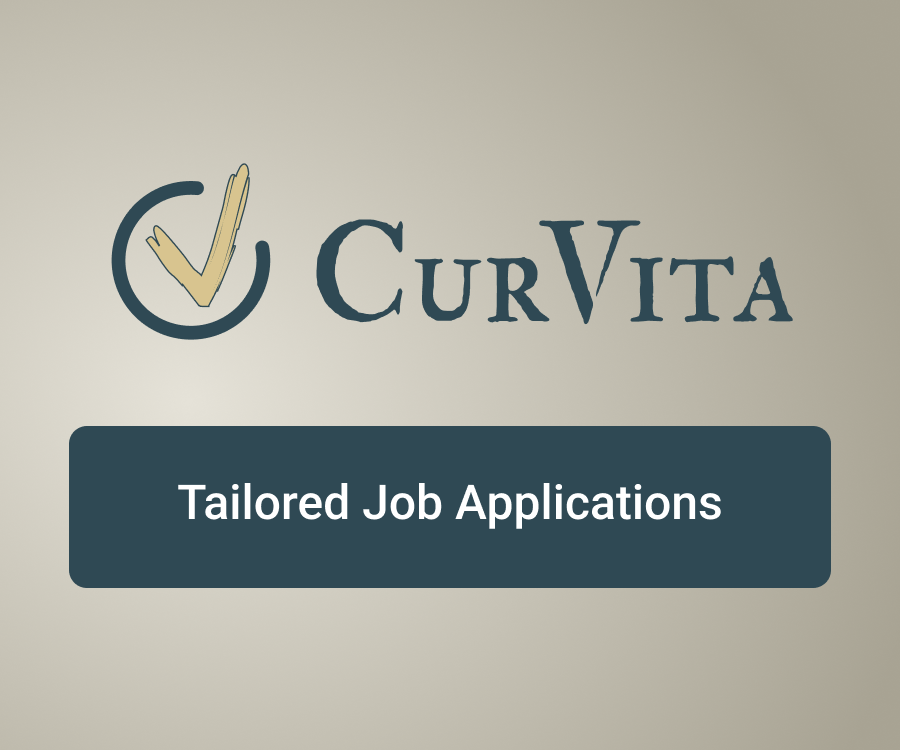 promo image for Curvita, a tool that helps create tailored CVs and cover letters quickly for better job applications.